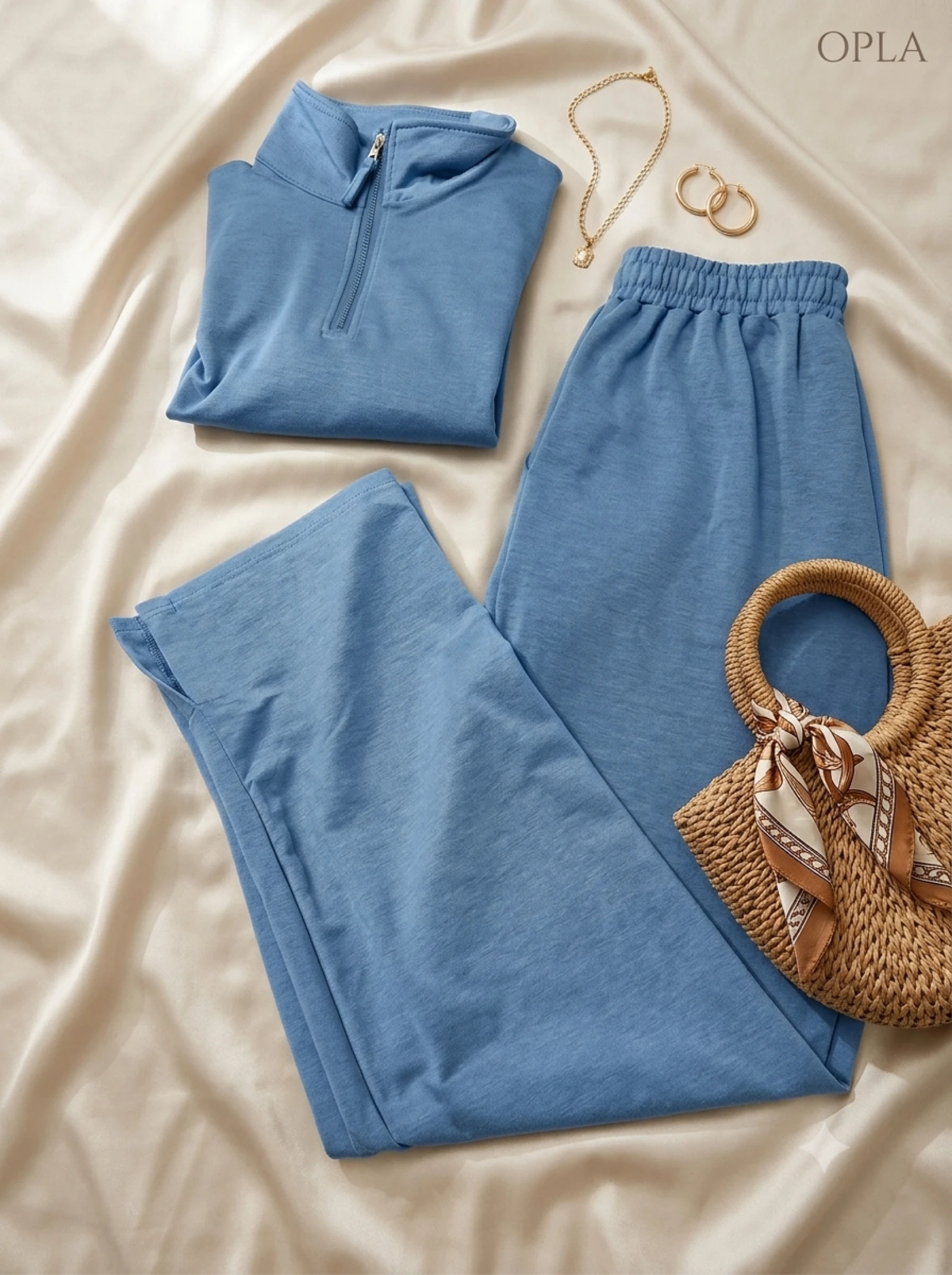 ❄️ Conjunto Deportivo / Comfy Azul Pastel (2 Piezas)